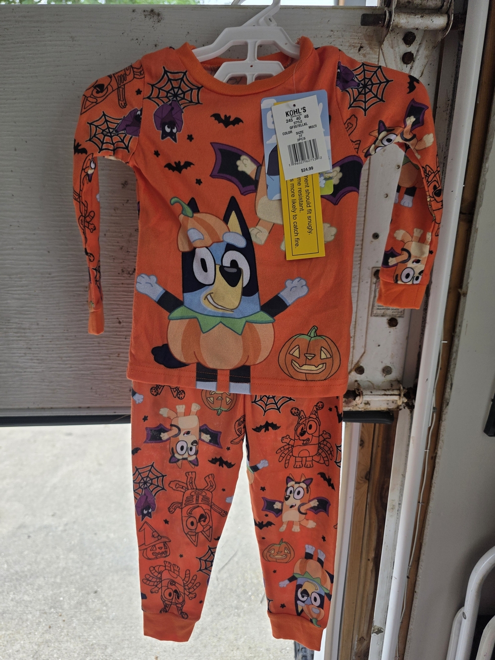 Toddler Bluey Halloween Pajama Set New 3T